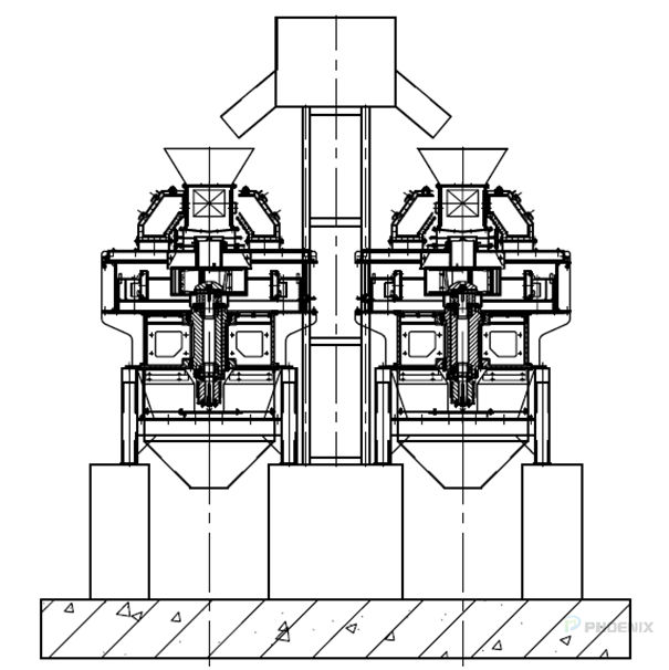 制砂整形機(jī)安裝簡圖